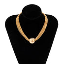 Ingemark Gothic Twisted Chunky Chain Necklace for Women Vintage Big Ball Pendant Choker Clavicle Link Grunge Jewelry Steampunk