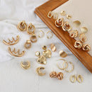 AENSOA Fashion Statement-Ohrringe aus Metall 2022 Goldfarbene geometrische Ohrringe für Damen Hängende Ohrringe Einfacher Party-Schmuck