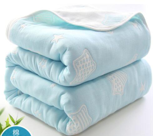 90*100cm Soft Breathable Cotton Baby Blanket for Newborn 6 Layers Muslin Gauze Growth Baby Quilt Newborn Baby Bath Swaddle Wrap