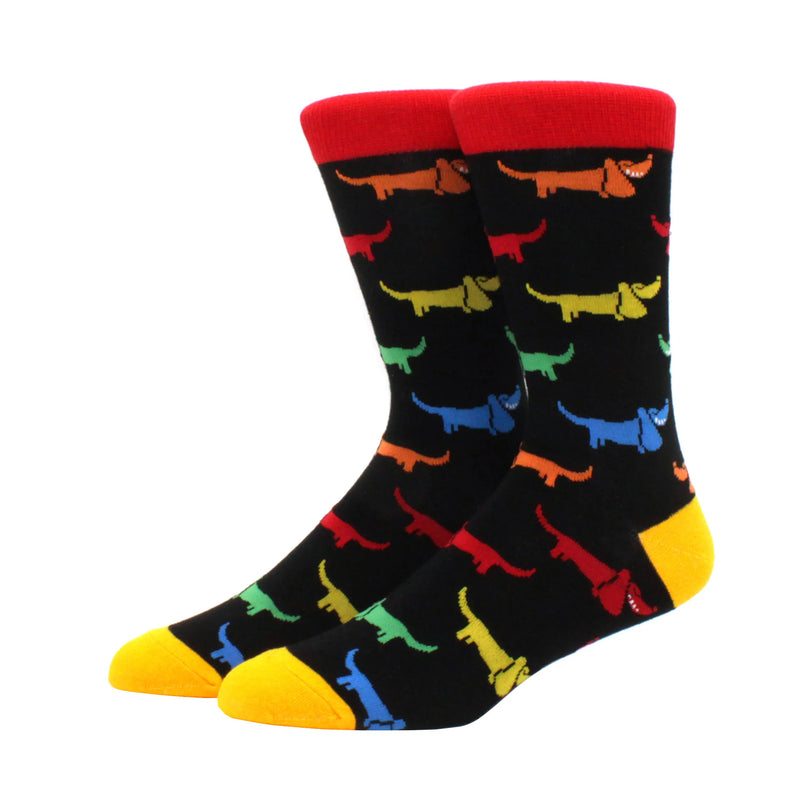 2024 New Hiphop Cotton Men Socks Harajuku Happy Funny animal Flamingo penguin chili Dress Socks for Male Wedding Christmas Gift