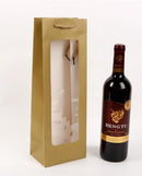 Sichtbare Weinbeutel, feste Papiertüten, weiße Papiertüte mit Klarsichtfenster für Wein-, Blumen-, Geschenkverpackung, Party-, Festival-Geschenkverpackung