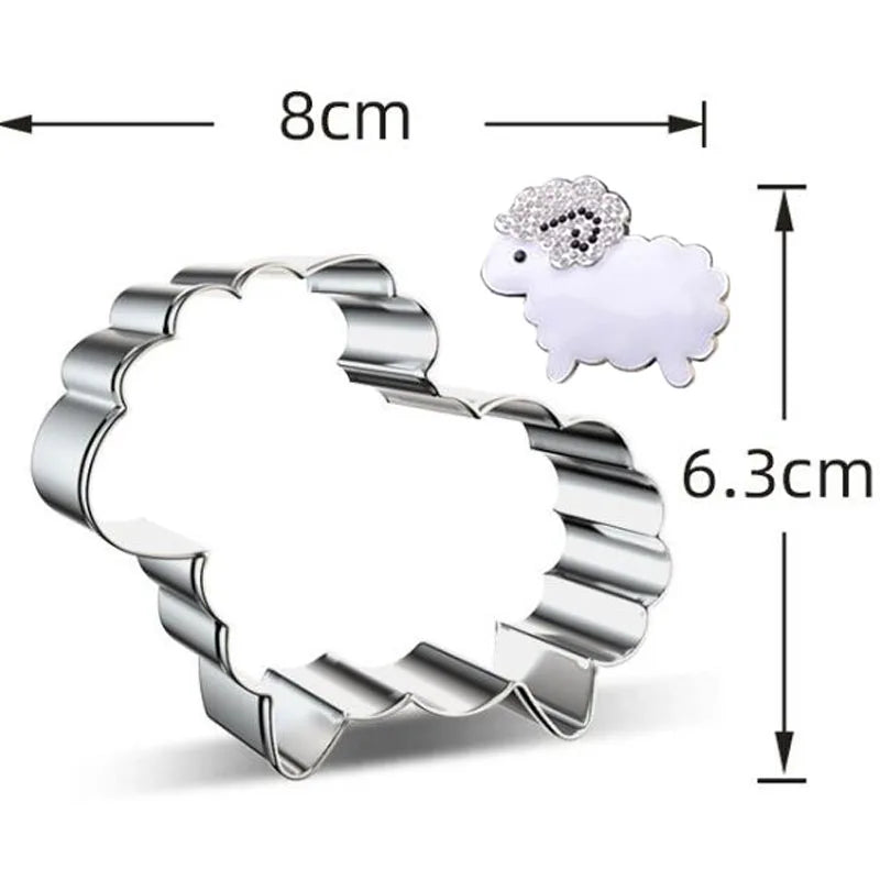 Easter chicken sheep rabbit egg butterfly metal cookie cutters party Biscuit mold fondant cake Pastry decor cupcake topper