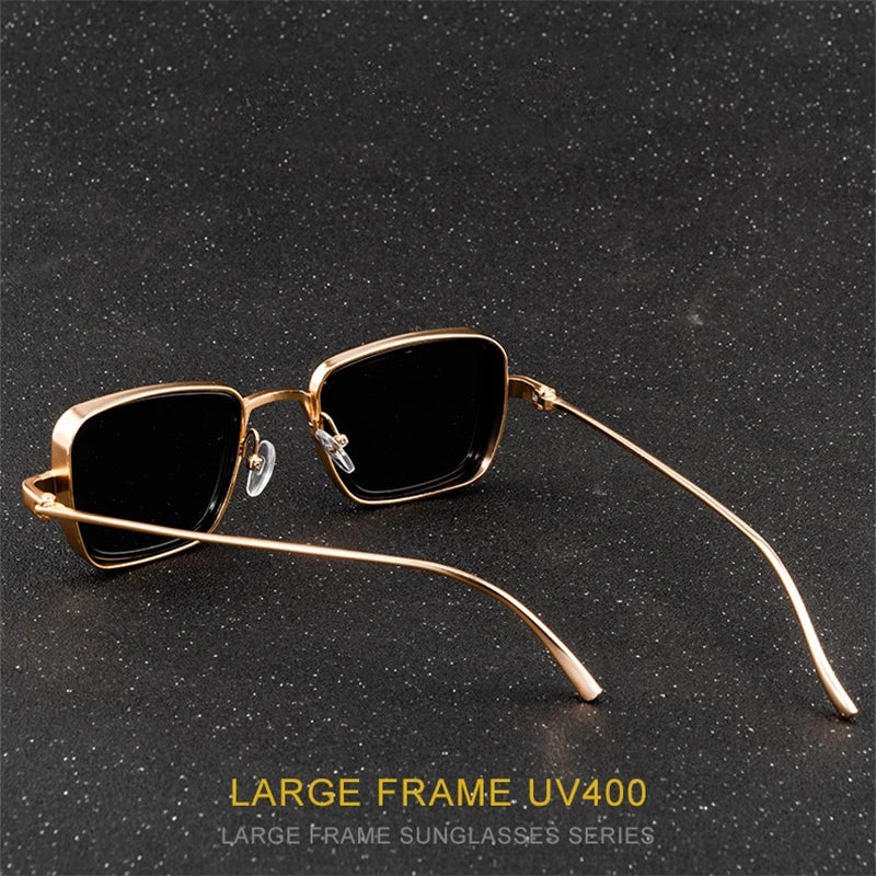 Small Steampunk Sunglasses For Men Women Classic Retro Square Metal Punk Sun Glasses Fashion Vintage Male Ladies Eyewear Shades