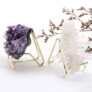 Modern Style Antique Alloy Crystals Agate Display Stand Holder Base Rack Photography Props Tabletop Home Office Decoration