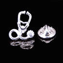 High quality men's shirt Brooch fashion jewelry doctor stethoscope Brooch new dress scarf badge pin gift, wholesale and retail