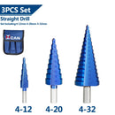 XCAN Metal Drills 4-32mm HSS Nano blue Coated Step Drill Bit Drilling Tools HSS Metal Wood Hole Cutter Step Cone Drill