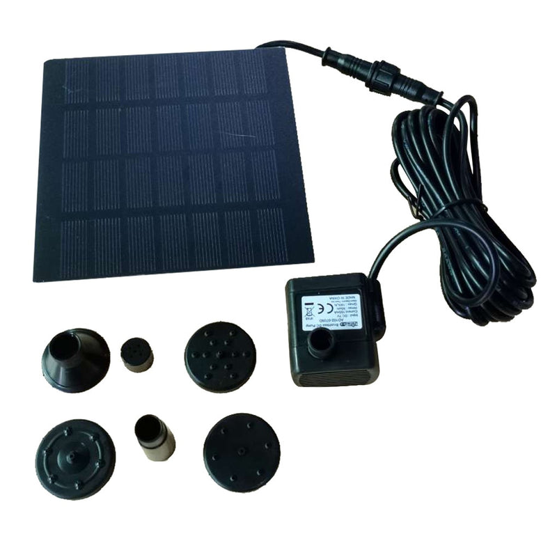 Solar Panel Powered Water Fountain Pool Pond Garden Water Sprinkler Sprayer with Water Pump &amp; 3 Spray Heads