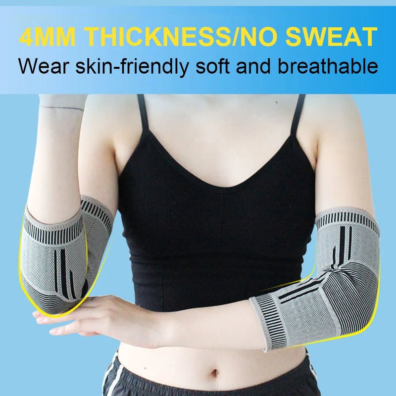 1PAIR Self Heating Elbow Support Pad Arm Compression Support Elbow Sleeve Protector For Tendonitis Tennis Outdoor Wholesale