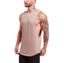 Brand Gym Stringer Clothing Bodybuilding Tank Top Men Fitness Singlet Sleeveless Shirt Solid Cotton Muscle Vest Undershirt