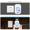 Fuers M557 Türklingel Wasserdichte drahtlose Funkklingel für Zuhause Intelligente 32 Melodien Smart Türklingel Alarm mit Batterie