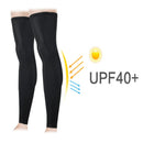 One Pair Anti UV Cycling Legwarmers Compression Bike Sports Leggings Running Hiking Basketball Soccer Leg Sleeves Sports Safety