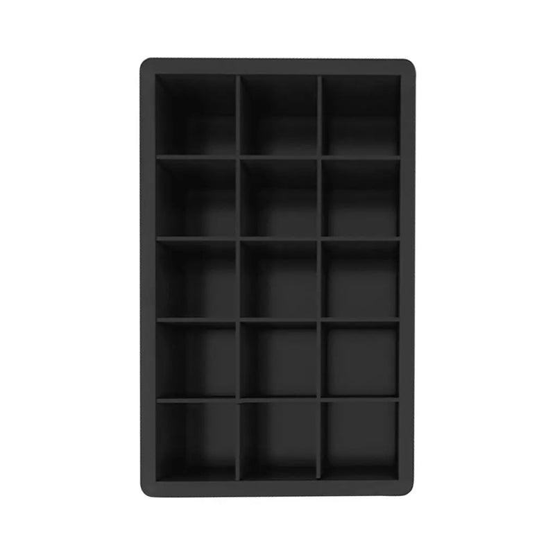Black Grade Silicone 15-grid Cube Jumbo Silicone Ice Cube Square Tray Mold Mould Non-toxic Durable Bar Pub Wine Ice Blocks Maker