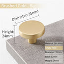 KAK Gold Cabinet Knobs Black Kitchen Handles Zinc Alloy Colorful Furniture Knobs for Kids Room 30mm Cupboard Door Pulls Hardware