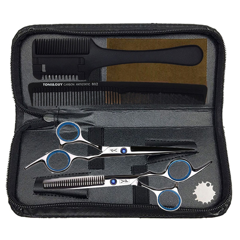 Professional Hairdressing Haircut Scissors 6 Inch 440C Barber Shop Hairdresser's Cutting Thinning Tools High Quality Salon Set