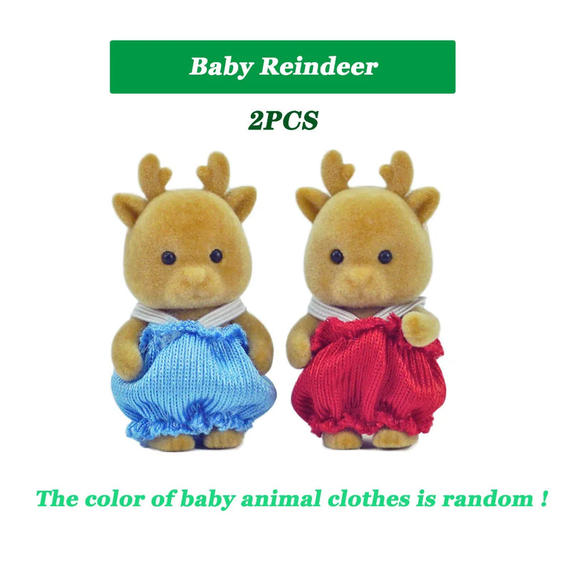 Easter Bunny Simulation Forest Animal Baby Toys Rabbit Family Dolls Dollhouse Figures Collectible Toy  4.5cm Furniture Set Gift