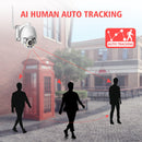 4G Camera Sim Card 5MP Auto Tracking Human Mini PTZ Speed Dome IP Camera Outdoor 5X Zoom Wireless Camera IR 60m Two Way Audio