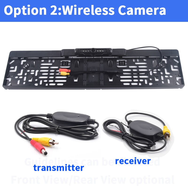 New Arrival!Dynamic Trajectory European License Plate Frame Rear View Camera System With Night Vision IR Lights