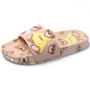 REAVE CAT New 2022 Women Slippers Open Toe 2cm Heels Cute Cartoon Bear Stylish Soft Comfort Non-Slip Bathroom Summer A3769