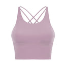 SHINBENE UPATED 2.0 Gym Running Crop Tops Women Soft Nylon Fitness Yoga Sport Bras Tops Anti-sweat Padded Workout Brassiere