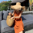2022 Natural Raffia Straw Hat Summer Hat Women Large Wide Brim Sun Protection Sun Hats Lady Gilrs Holiday Panama Beach Hat