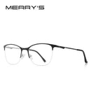 MERRYS DESIGN Women Cat Eye Glasses Half Frame Ladies Fashion Trending Eyewear Myopia Prescription Optical Glasses S2006