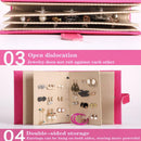 Earrings Jewelry Storage Box Bracket Earring Organizer Display Stand Portable Jewelry Bag Foldable Book Shape Leather Creative