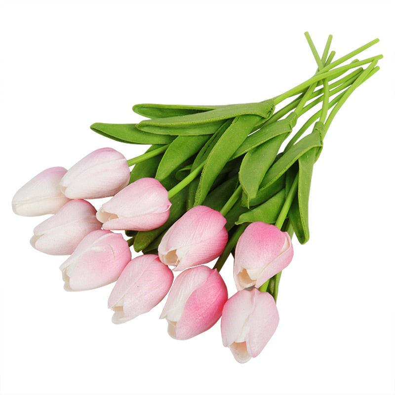 10/20pcs Tulips Artificial Flower PU Real Touch Fake Flower Tulip Bouquet Wedding Decoration Flowers Home Decor Garden Tulips