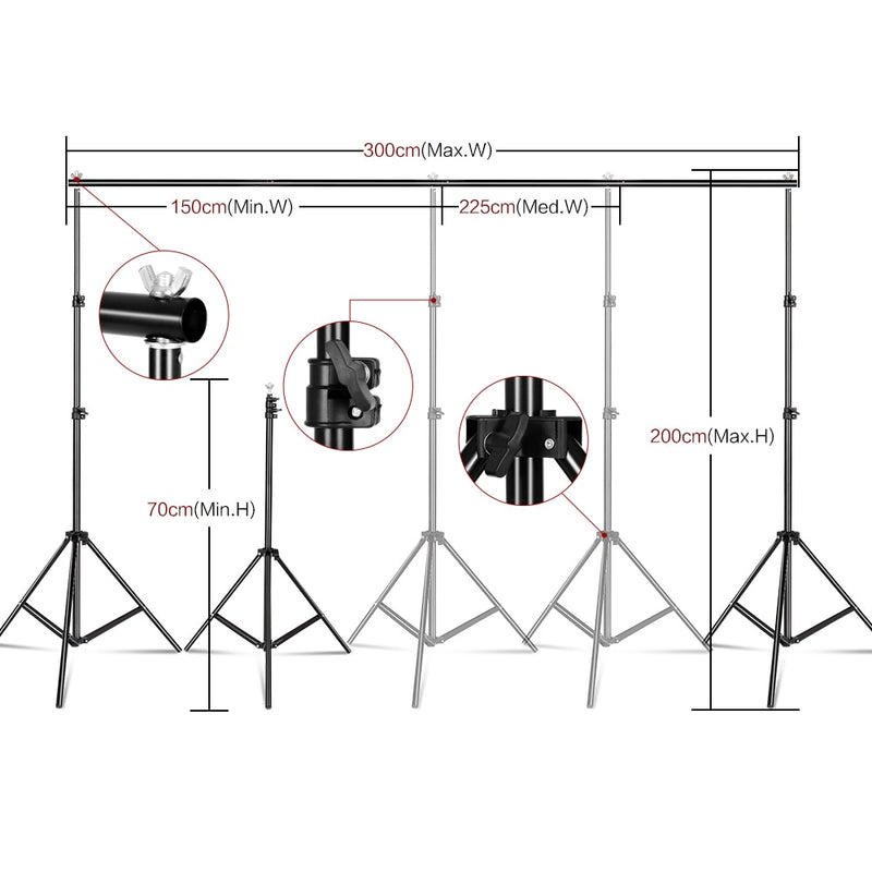 Photo Background Backdrop Support System Kit for Photo Studio Background Stand Photography backdrops