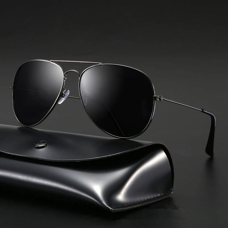 Brand Design Classic Aviation Sunglasses Women Mirror Driving Retro Frame Polit Sun Glasses Male UV400 Gafas De Sol For Men