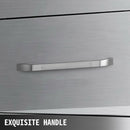 SucceBuy Stainless Steel Outdoor Kitchen Drawers W/ Handle Large Storage BBQ Island Great for Any Weather Condition