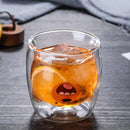 Double Wall Glass Mugs Bear Cat Dog Animal Double-Layer Glass Mug Coffee Cup Kids Christmas Mug Gift Cute Milk Drinkware