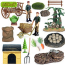 Home Decoration Accessory Fruit Tree Farm Tools House Models Garden Landscape Scenery Miniature Action Figures Toys for children