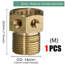 Brass Nozzle Garden Mist Sprinkler Copper Misting Cooling System Irrigation 1/2" Thread 2/3/4 Arm Sprayer Fog  Watering Tool