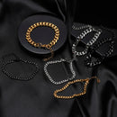 Vnox Basic Cuban-Kettenarmbänder für Herren und Damen, klassisches Edelstahl-Gliederarmband 5/9 mm breit, lässiger Hipster-Schmuck