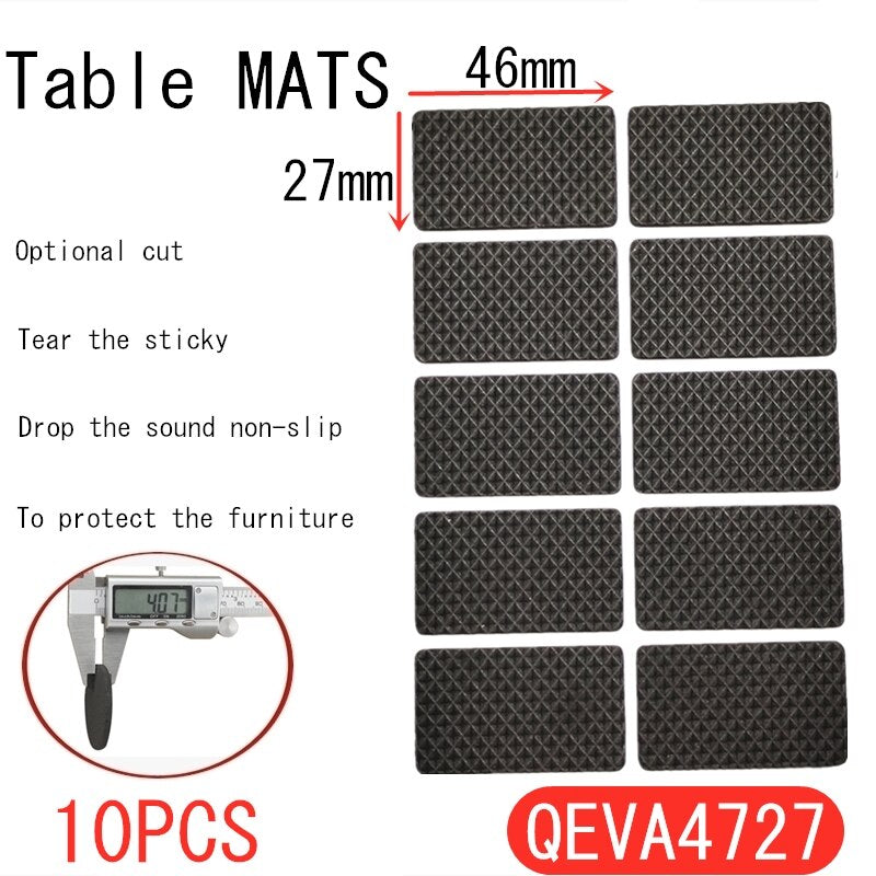 Self Adhesive Furniture Leg Feet Rug Felt Pads Anti Slip Mat Bumper Damper for Chair Table Protector Hardware Round Square Black