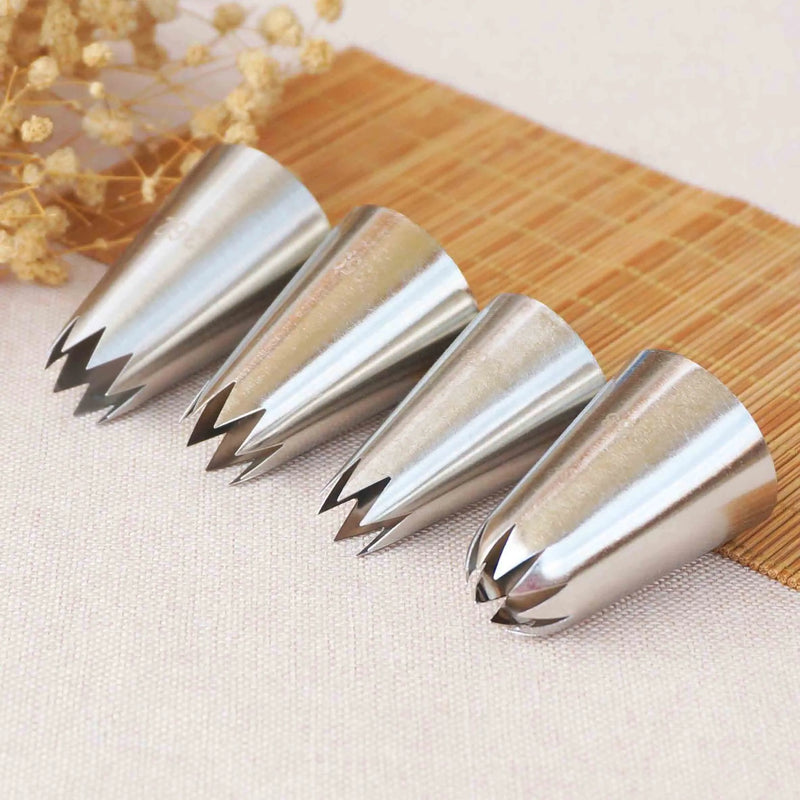 #353 354 359 362 Open Star Piping Nozzle Cake Decorating Tools Stainless Steel Icing TipCream Nozzles Bakeware Pastry Tips Large