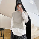 IEFB Korean Tide Personalized Ribbon Round Neck Men&