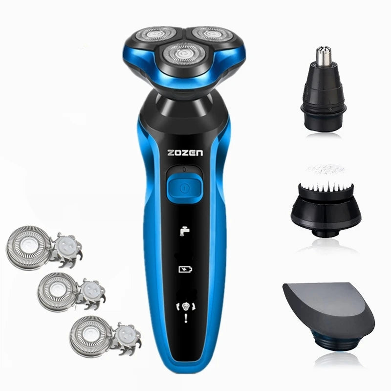 Electric Razor Electric Shaver Rechargeable Shaving Machine Cleaning Beard Razor for Men Wet and Dry Waterproof Washable ZN1159