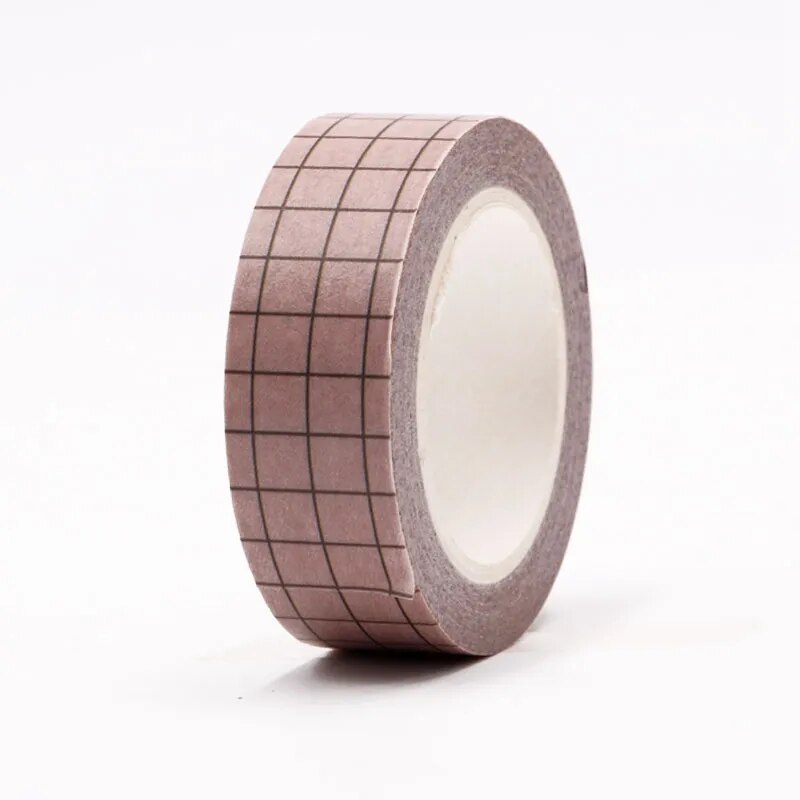 NEW 10pcs/lot Decorative Pale Pink Grid Washi Tapes Paper DIY Scrapbooking Planner Adhesive Masking Tapes Kawaii Stationery