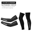 ROCKBROS Suncreen Camping Arm Sleeve Cycling Basketball Arm Warmer Sleeves UV Protect Men Sports Safety Gear Leg Warmers Cover