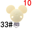 ATOB 10PCS Pacifier Clip Silicone Round Teether Clips  DIY Baby Pacifier Dummy Chain Holder Soothing Pacifier Accessories