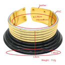 Fashion African Big Choker Necklace for Women  Punk Alloy Leather Maxi Jewelry Collar Statement Party Gold Necklace