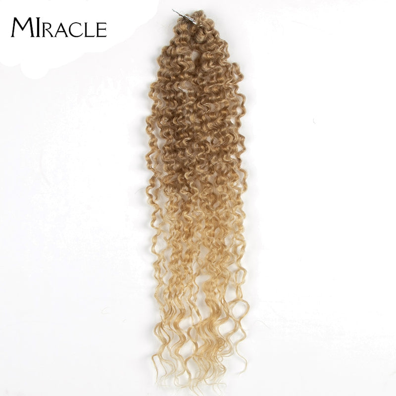 Afro Kinky Curly Hair Bundles 6pcs/Pack 22 24 26inch 1pcs Crochet Hair Ombre Blonde Synthetic Hair Curly Weave Bundles Miracle