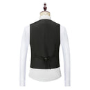 3 Piece Boyfriend Men Suits for Slim Fit Wedding Tuxedos Black Formal Groom Jacket Pants Vest Ready in Stock