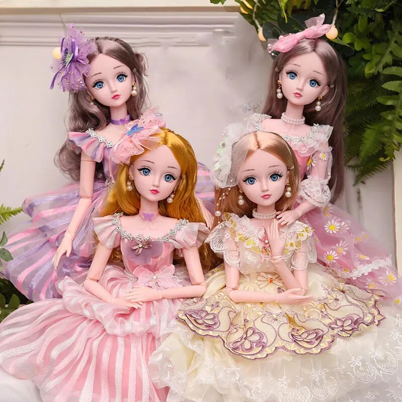 60cm oversized blue eyes beautiful doll set girl educational toy princess children single simulation girl doll birthday gift