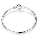 BISAER 925 Sterling Silver Demon Eye Bracelets Blue Evil Eyes Bangles Pave Setting Zircon 17-21CM for Women Party Fine Jewelry