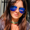 Hochwertige Pilotenbrillen Damen polarisiert UV400 Sonnenbrille Spiegel Vintage Sonnenbrillen 2020 Sonnenbrille Frau okulary mit Box