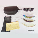Cycling Glasses Mens Womens Sports Sunglasses Cycling Goggles MTB Road Anti-glare Riding Bicycle Bike Eyewear Protection 5 Lens