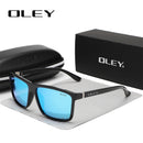 OLEY Polarisierte Herren Sonnenbrillen Marken-Designer Retro Quadratische Sonnenbrille Accessoires Unisex Fahrbrille Oculos de Sol Y6625