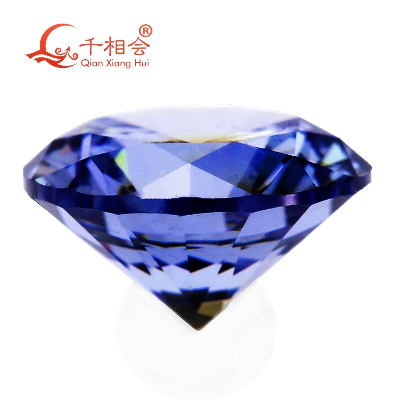 TZ005 Round shape cubic zirconia special color one-time forming multi tanzanites   cz loose stone